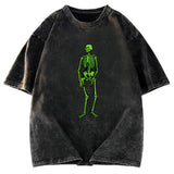 Tokyosol Fluorescent Skeleton Washed T-Shirt