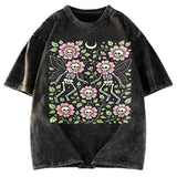 Tokyosol Skeleton Fairy Grunge Washed T-Shirt