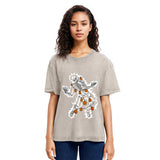 Tokyosol Electrocuted Skeleton Halloween Washed T-Shirt
