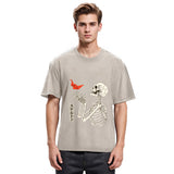 Tokyosol Flying Paper Cranes Japanese Skeleton Washed T-Shirt