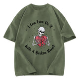 Tokyosol I Can Even Do It With A Broken Heart Washed T-Shirt