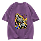 Tokyosol Skeleton Struck By Lightning Washed T-Shirt