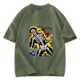 Tokyosol Skeleton Struck By Lightning Washed T-Shirt