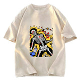 Tokyosol Skeleton Struck By Lightning Washed T-Shirt
