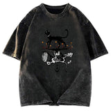 Tokyosol Vigorous Cat's Life Washed T-Shirt