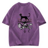 Tokyosol Vigorous Cat's Life Washed T-Shirt