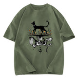 Tokyosol Vigorous Cat's Life Washed T-Shirt