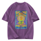 Tokyosol Blurred Skeleton Eyes Washed T-Shirt