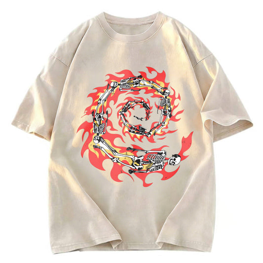 Tokyosol Skeleton Blazing Vortex Washed T-Shirt