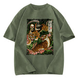 Tokyosol Death God And Tiger Washed T-Shirt