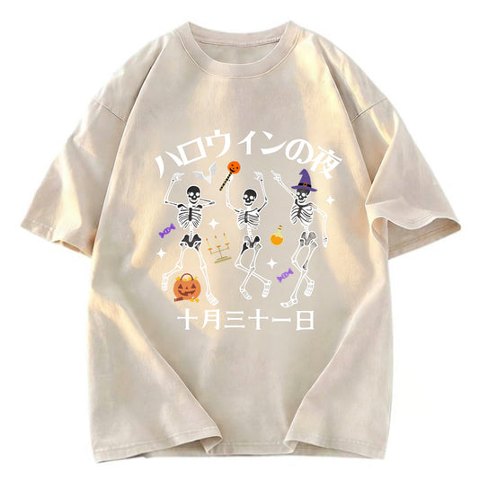 Tokyosol Happy Halloween Japanese Washed T-Shirt