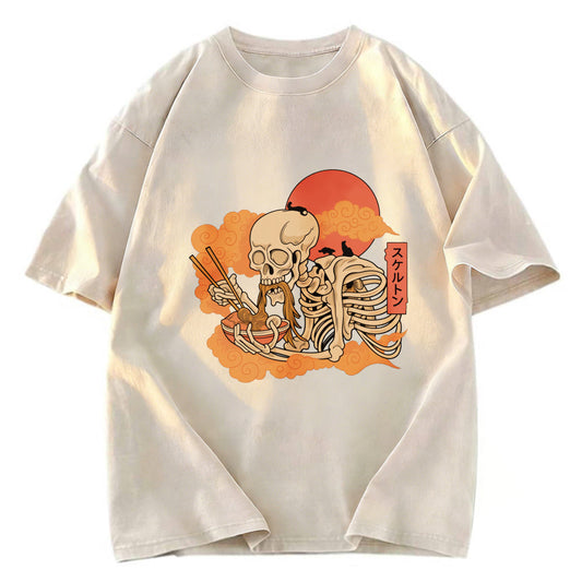 Tokyosol Yokai Ramen and Cats Washed T-Shirt