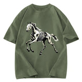 Tokyosol Horse Funny Meme Vintage Washed T-Shirt