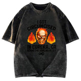 Tokyosol Circumcised Bowling Oddly Funny Meme Washed T-Shirt