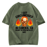Tokyosol Circumcised Bowling Oddly Funny Meme Washed T-Shirt