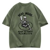 Tokyosol Dead Inside But Ready To Party Washed T-Shirt
