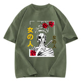 Tokyosol Japanese Samurai Geisha Skull Classic T-Shirt