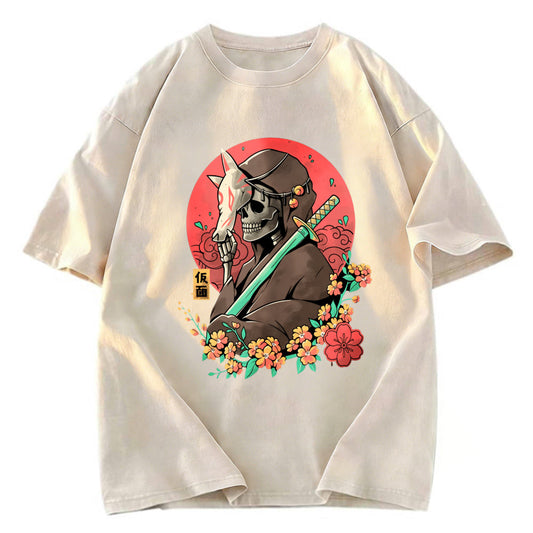 Tokyosol Mask Samurai Skull Japanese Classic T-Shirt