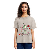 Tokyosol Funny Frog Valentine Washed T-Shirt