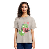 Tokyosol Love Valentines Day Dino Washed T-Shirt