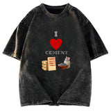 Tokyosol I LOVE CEMENT Washed T-Shirt