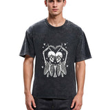 Tokyosol Skeleton Valentine Washed T-Shirt