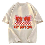 Tokyosol Funny Valentine's Day Heartbreak Washed T-Shirt