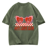 Tokyosol Funny Valentine's Day Heartbreak Washed T-Shirt