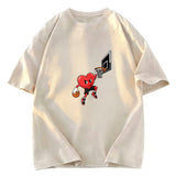 Tokyosol Basketball Heart Dunk Valentine Washed T-shirt