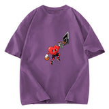 Tokyosol Basketball Heart Dunk Valentine Washed T-shirt