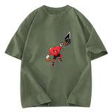 Tokyosol Basketball Heart Dunk Valentine Washed T-shirt