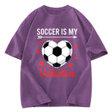 Tokyosol Soccer Is My Valentine Washed T-shirt