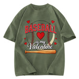 Tokyosol Baseball Is My Valentine Washed T-shirt