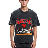 Tokyosol Baseball Is My Valentine Washed T-shirt