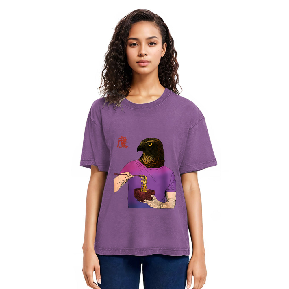 Tokyosol Eagle Eating Ramen Washed T Shirt