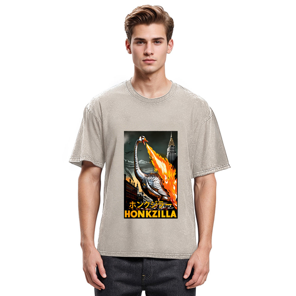 Tokyosol Honkzilla Goose Fleece Lined T Shirt