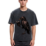 Tokyosol Vintage Raven Book Washed T Shirt