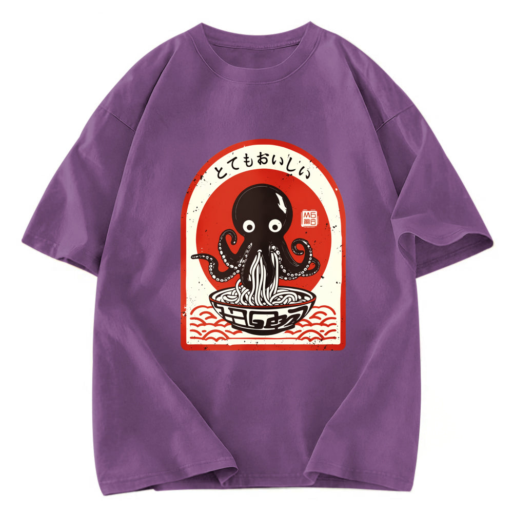 Tokyosol Ramen Lover Octopus Washed T Shirt