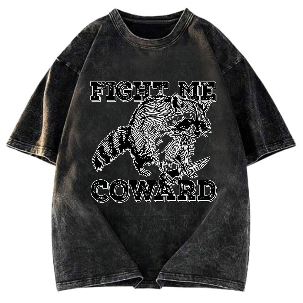Tokyosol Raccoon With A Knife Washed T Shirt