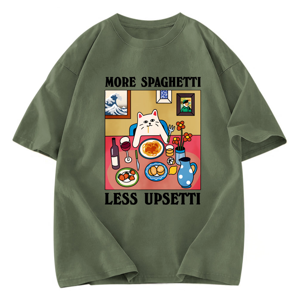 More Spaghetti Less Upsetti Washed T Shirt
