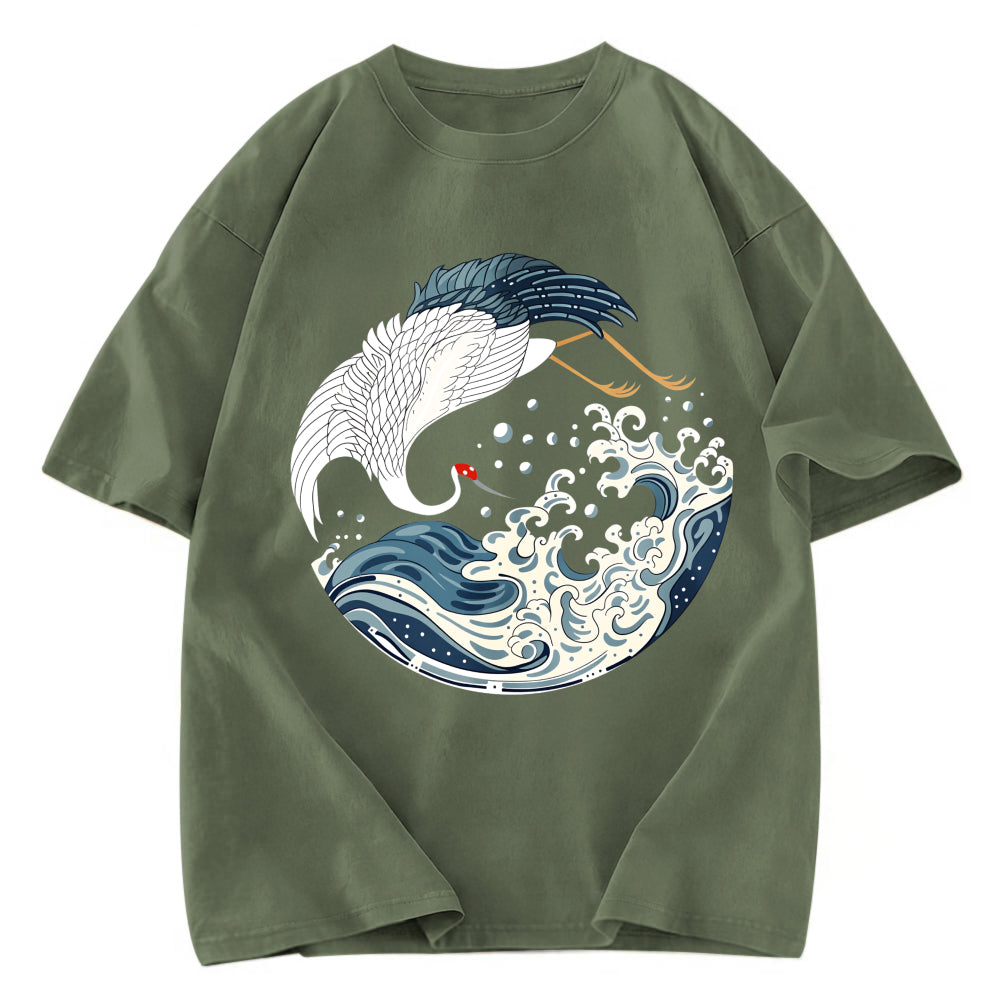Tokyosol Japanese Sea Bird Washed T Shirt