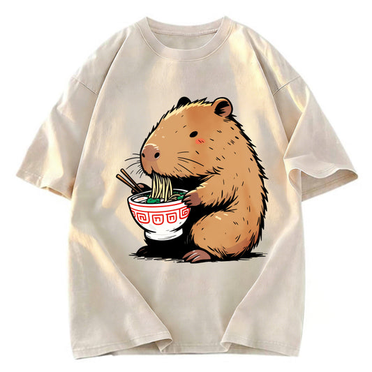 Tokyosol Ramen Lover Capybara Washed T Shirt