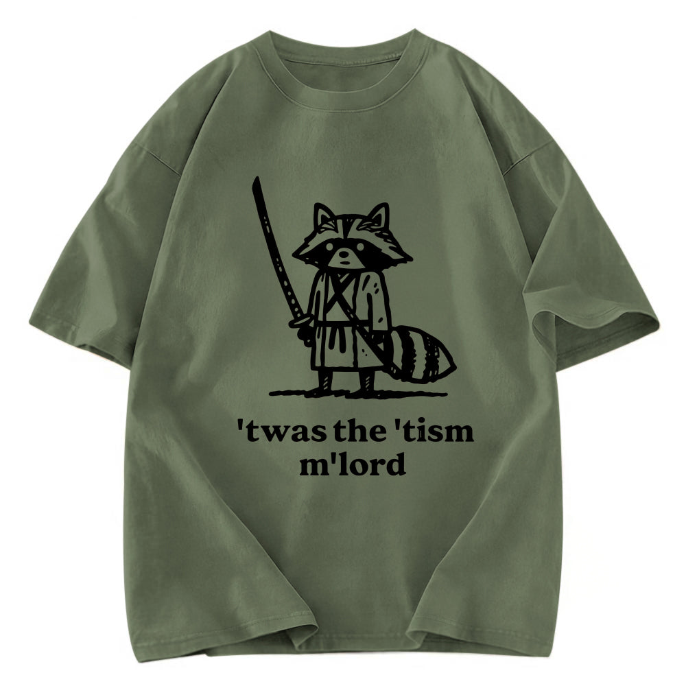 Tokyosol Focused Samurai Raccoon Washed T Shirt