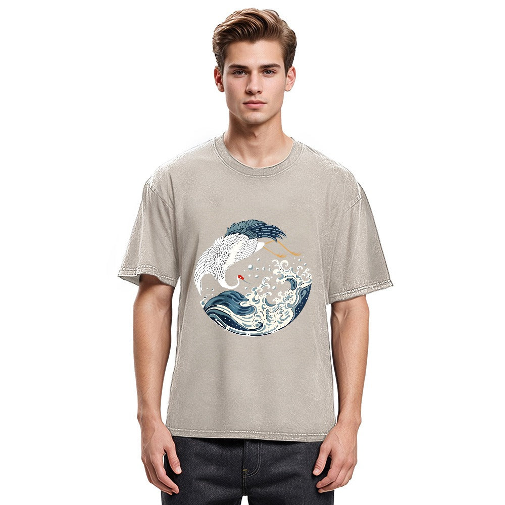Tokyosol Japanese Sea Bird Washed T Shirt