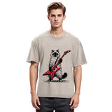 Tokyosol Raccoon Playing Guitar Washed T Shirt