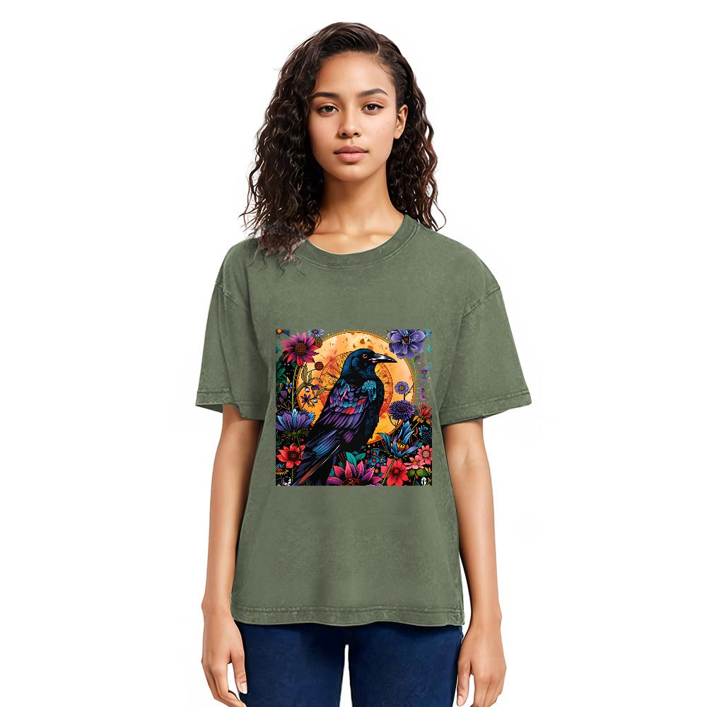 Tokyosol Mandala Crow Washed T Shirt