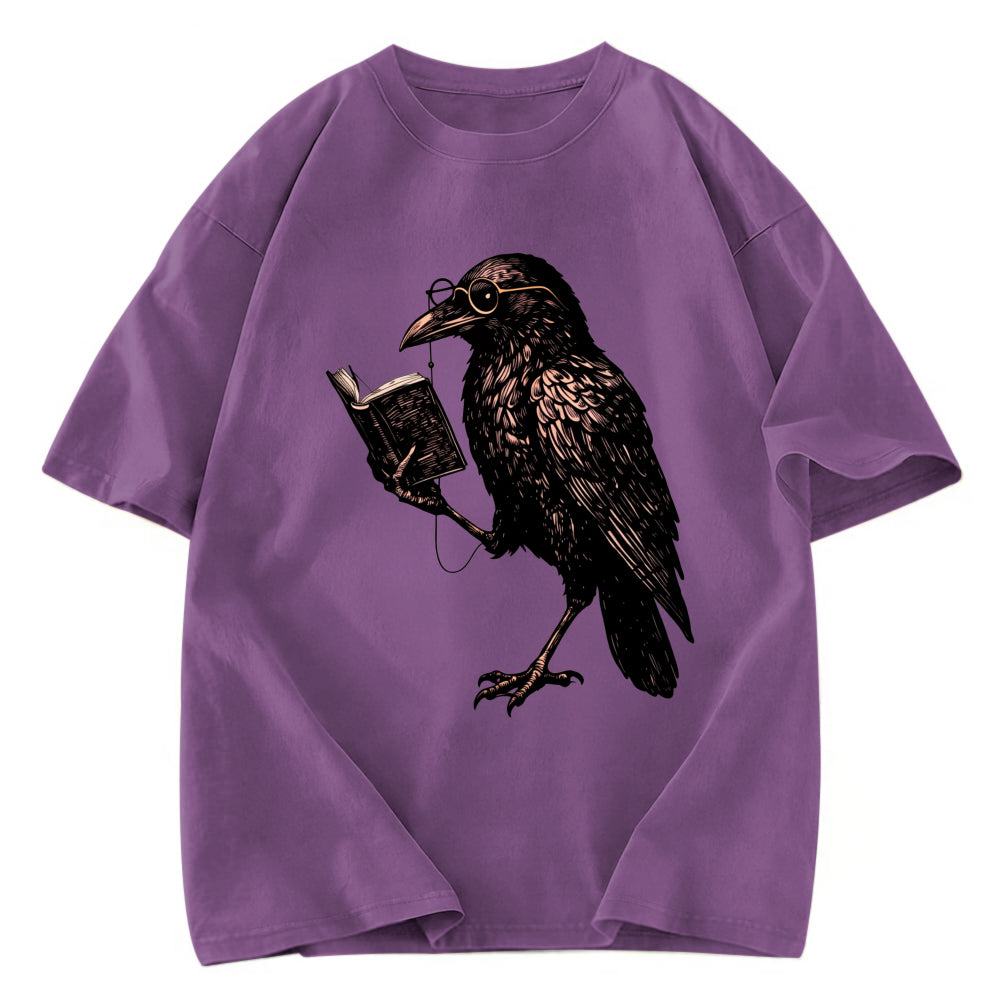 Tokyosol Vintage Raven Book Washed T Shirt