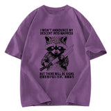Tokyosol Raccoon Goes Into Madness Washed T Shirt