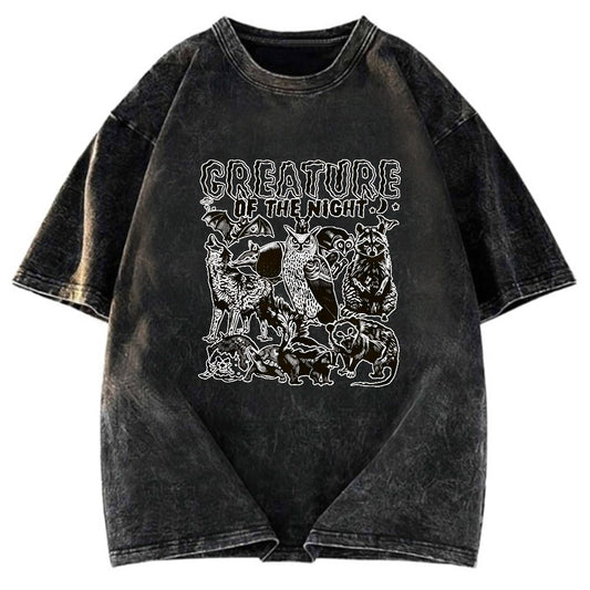 Tokyosol Creature Of The Night Washed T Shirt