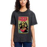 Tokyosol Turtle Eating Ramen Washed T Shirt